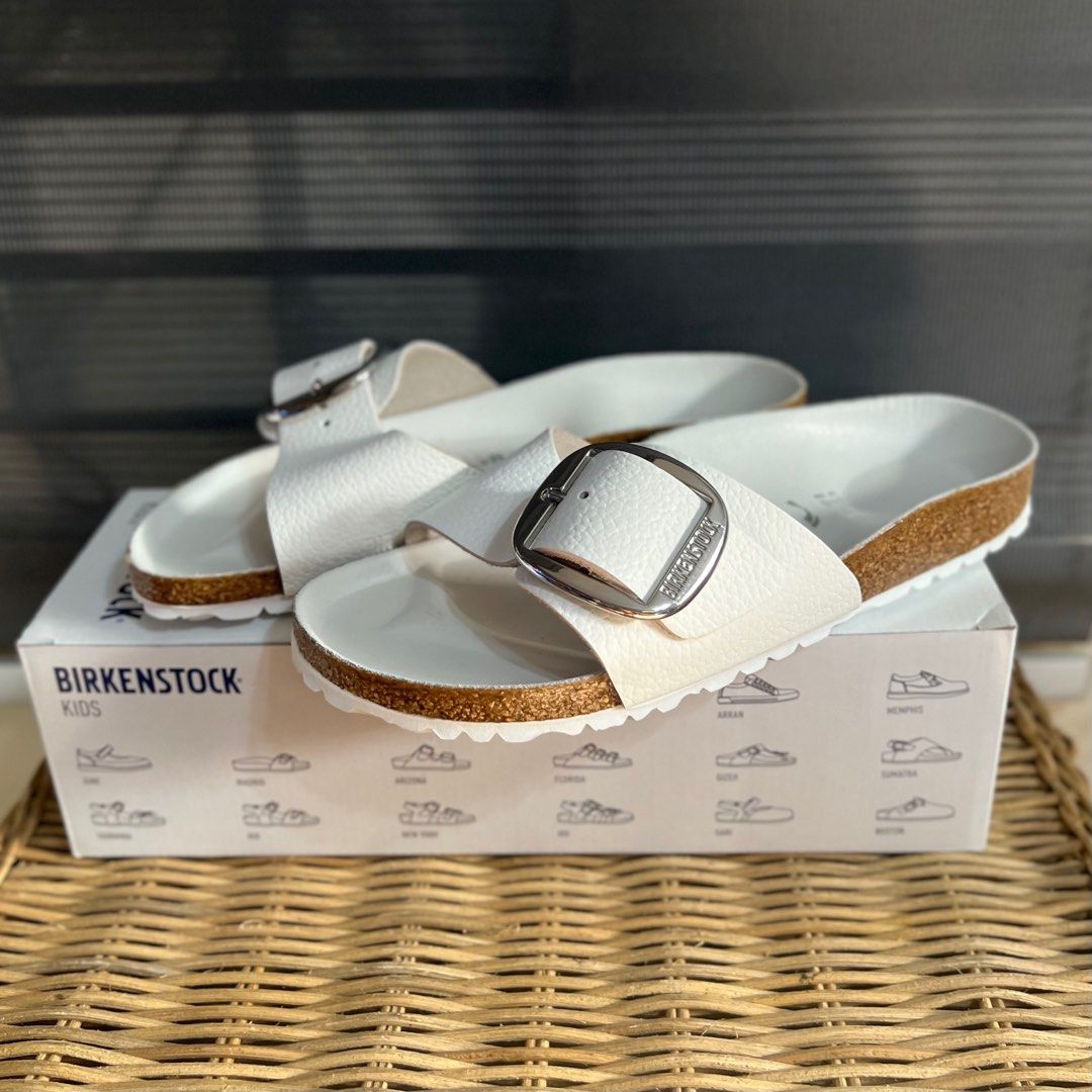 Birkenstock madrid 2025 big buckle white