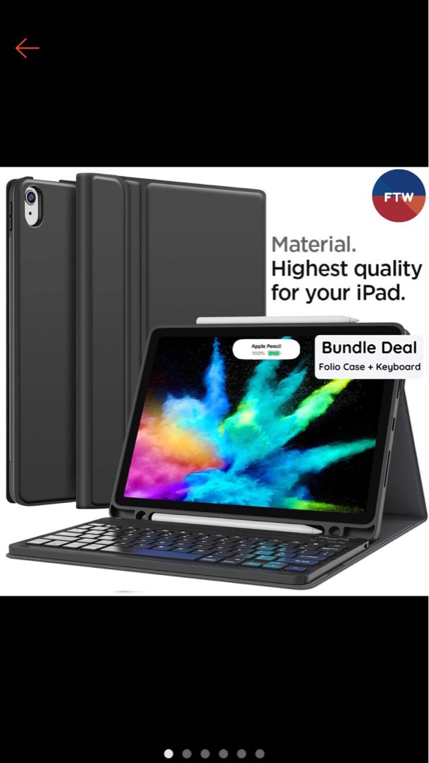 BNIB iPad Folio Case + Keyboard, Compatible With iPad Air 4/5/M1 Pro 11