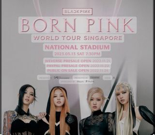 Born pink world tour singapore 13 may 2023, Tickets & Vouchers, Event ...