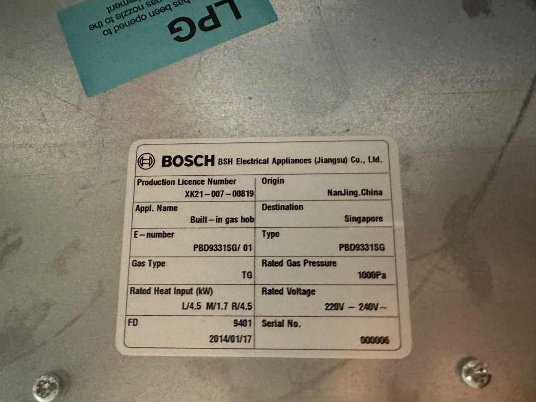Bosh Radiator Hs Code Bosch 92cm Tempered-glass Gas Hob, TV & Home Appliances, Kitchen ...