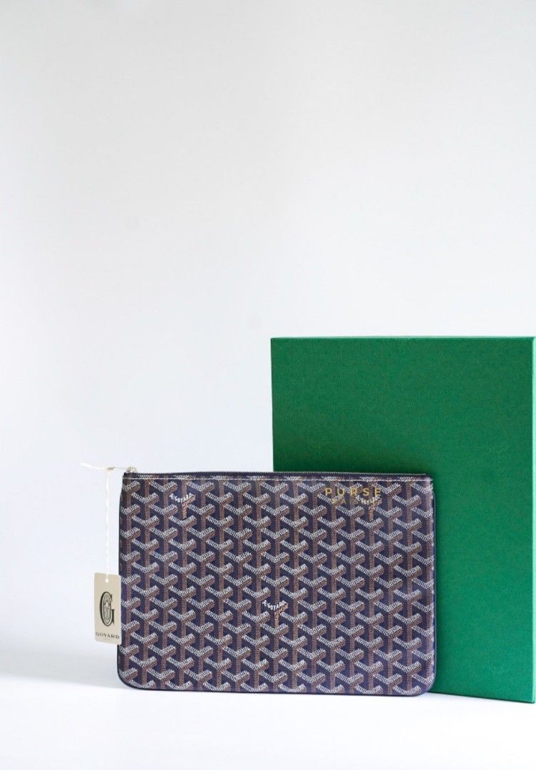 Goyard Pochette Senat 2 MM Bleu, Luxury, Bags & Wallets on Carousell