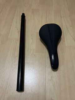 Brompton T line seatpost, advanced penta clip and saddle