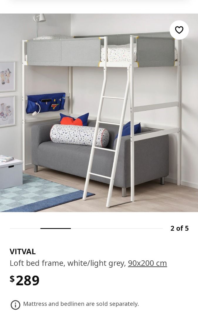 bunk bed IKEA VITVAL, Furniture & Home Living, Furniture, Bed Frames