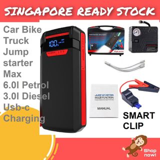 Portable Car Jump Battery Starter, 600A Peak 10000mAh Jump Booster Auto  Emergency Battery Power Pack for Up to 4.0L Gas and 3.0L Desel Engines, 12V