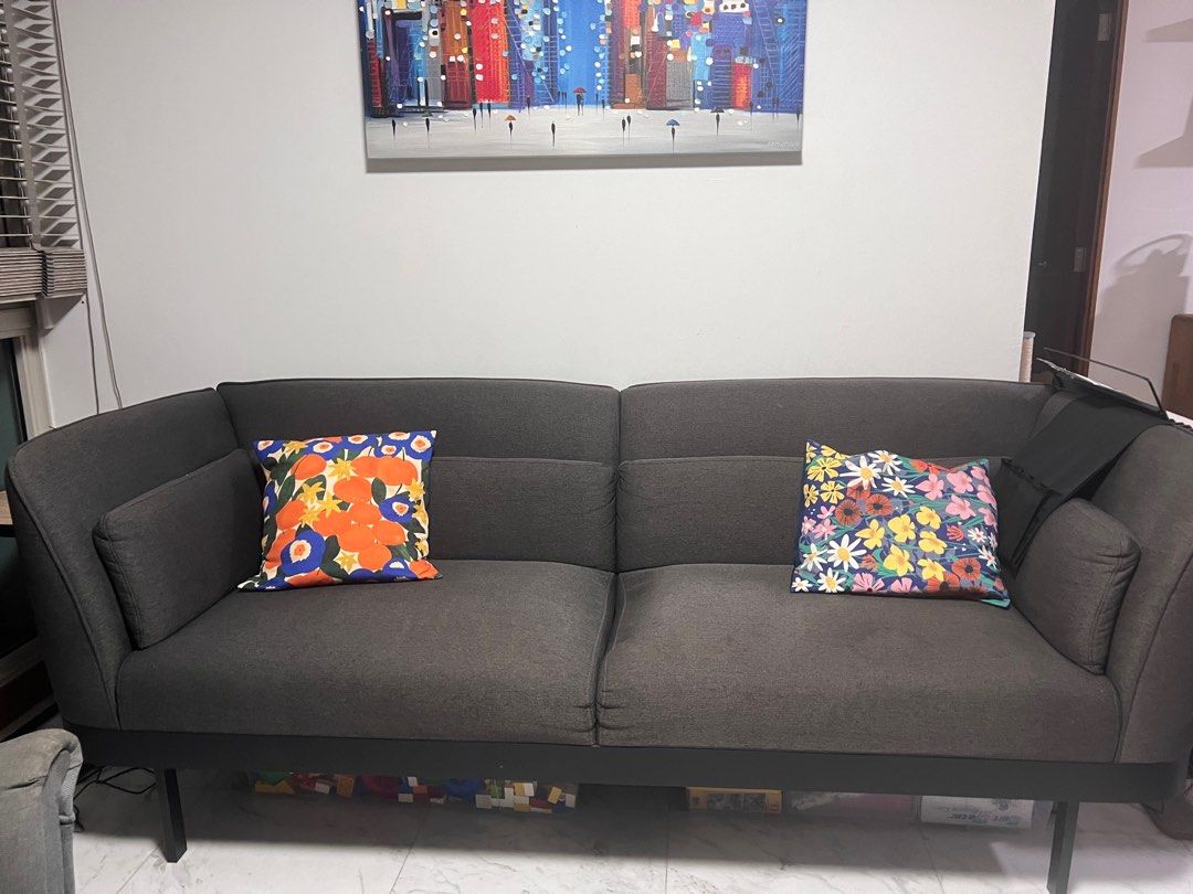 Castlery dark grey sofa for sale, Furniture & Home Living, Furniture, Sofas on Carousell