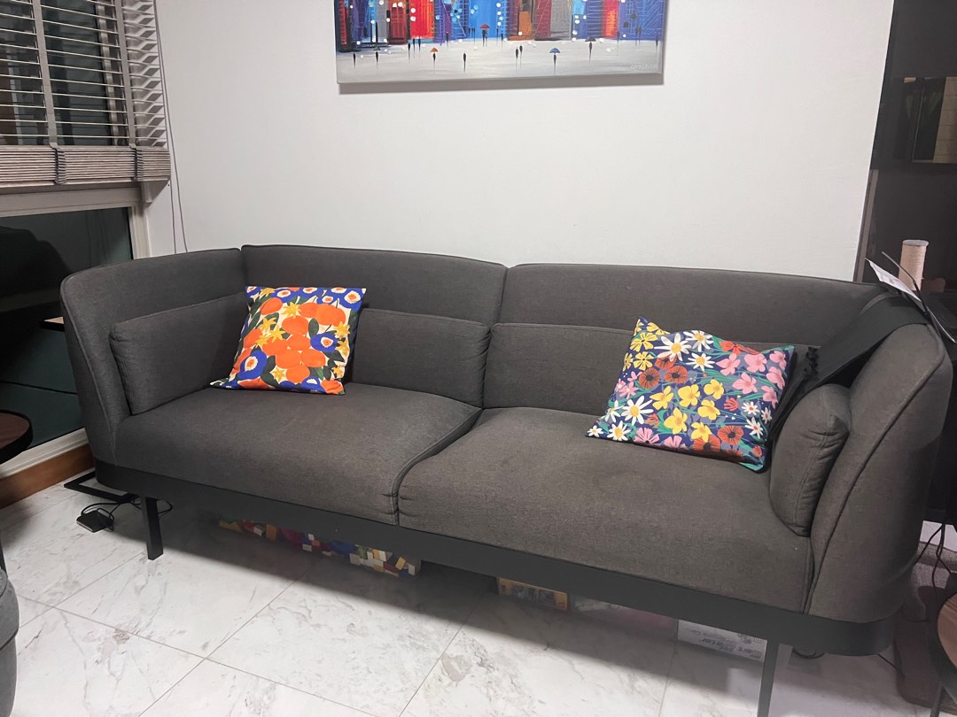 Castlery dark grey sofa for sale, Furniture & Home Living, Furniture, Sofas on Carousell