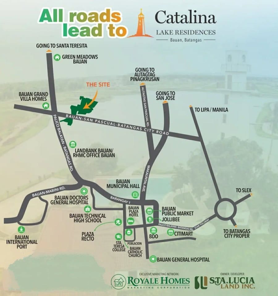Catalina Lake Residences Bauan Batangas Lots for Sale developed by Sta