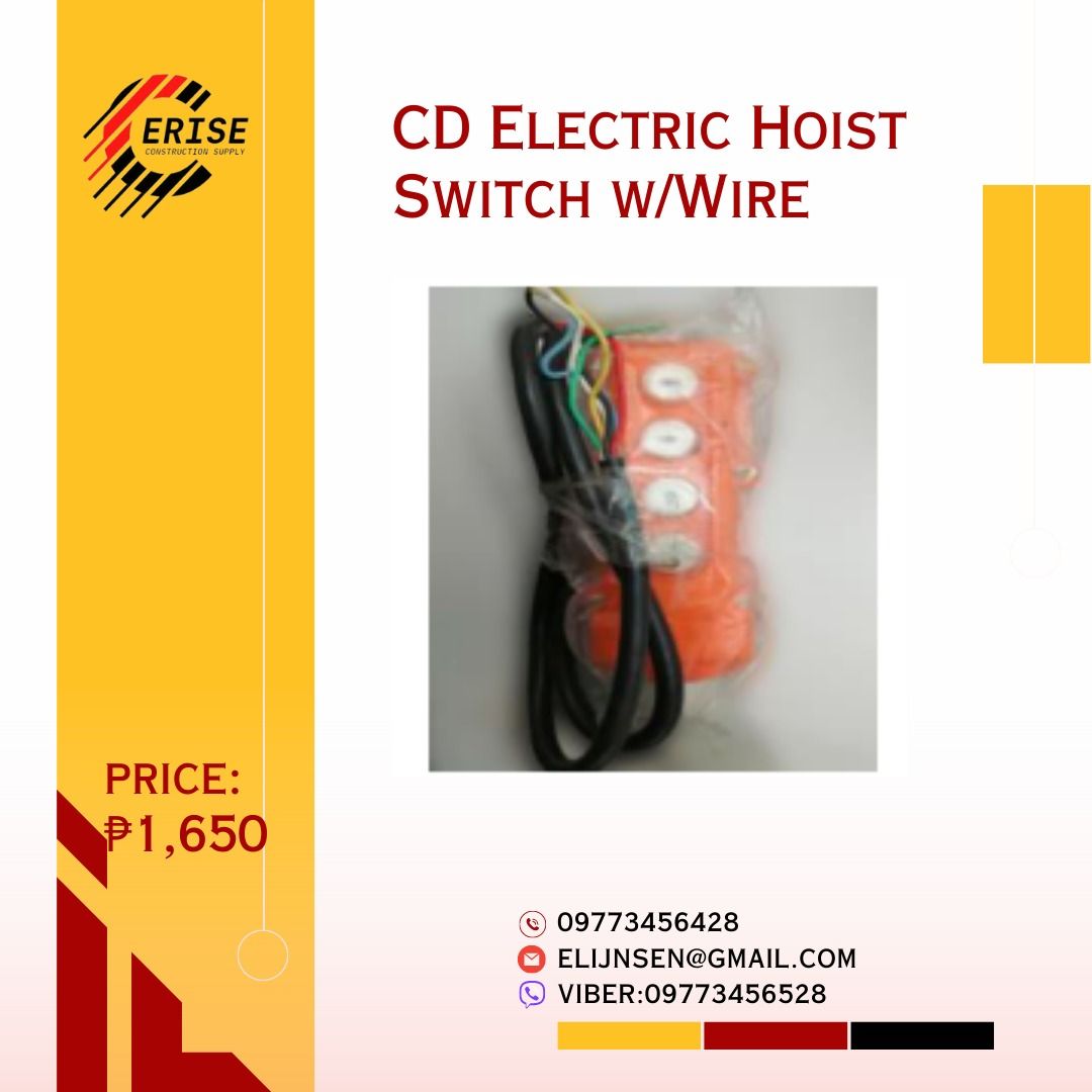 CD ELECTRIC HOIST SWITCH W/WIRE, Commercial & Industrial, Construction ...