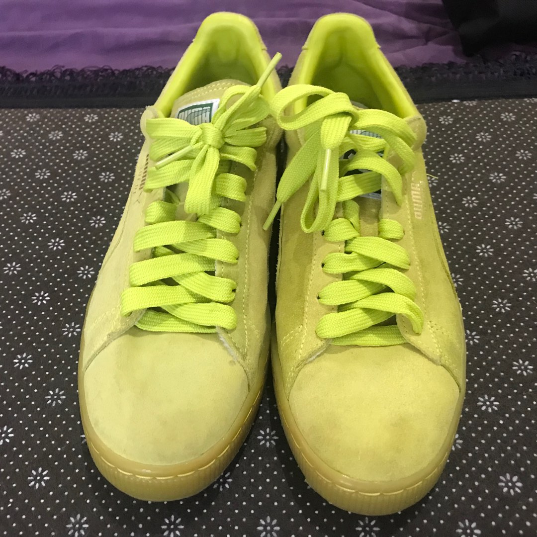 lime green pumas men's