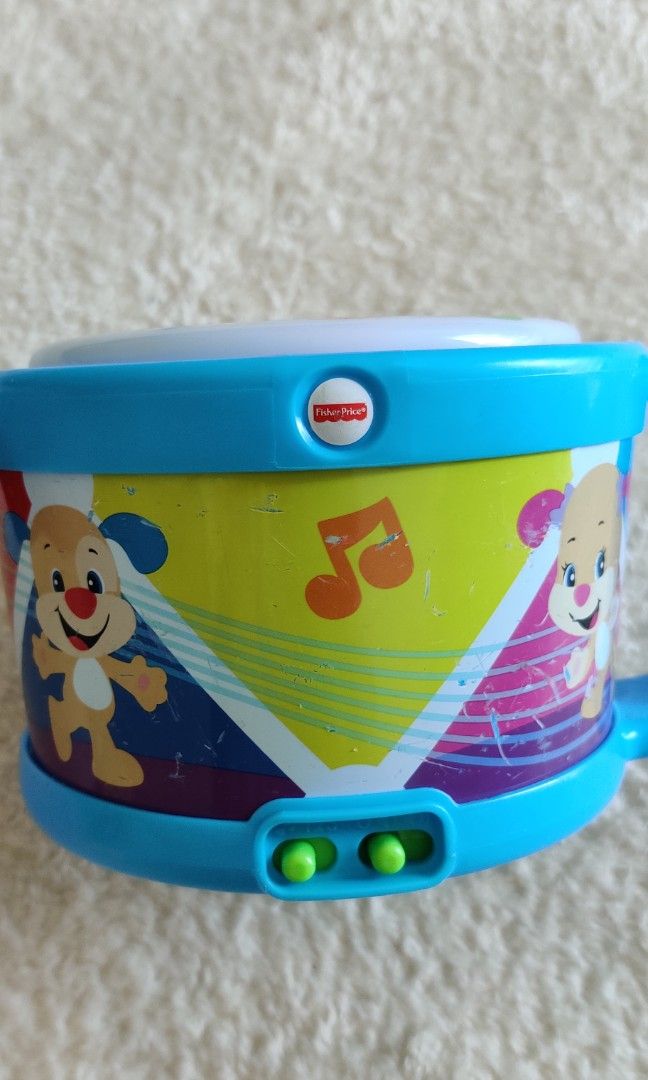 COMBO Fisher Price Tap Teach Drum and Skip Hop Bee Rattle