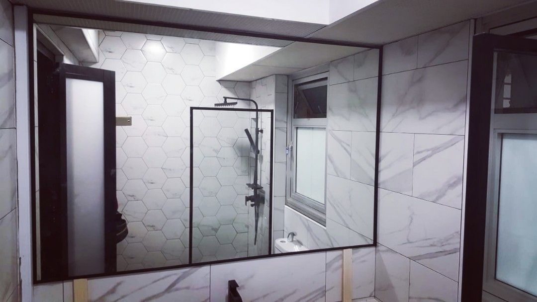 Customised clear mirror/tinted mirror (grey/bronze) /Frameless/black