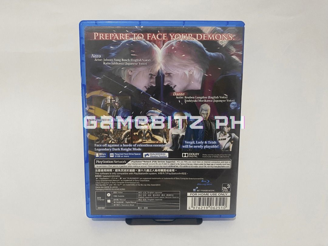 Devil May Cry 4 Special Edition Sony PS4 Playstation Game (Category: PlayStation) located in Tarlac. Submitted by gamebitzph (Listing ID 1230294263, Image 2). Description: Devil May Cry 4 Special Edition for Sony PS4 Pre-owned/Used no to minimal scratches tested and working location: Tarlac area shipping: J&T or LBC (payment first via gcash or bank account. buyer will shoulder the shipping fee) COD is also available Message us for any inquiries, 