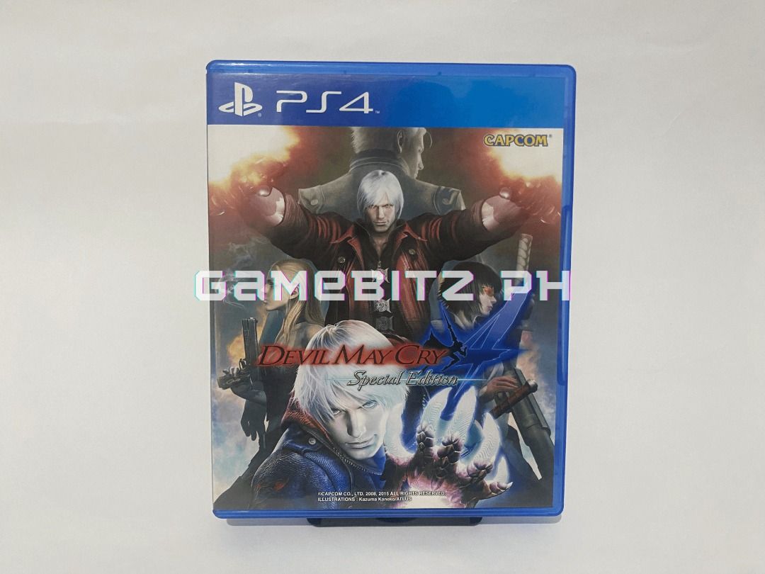 Devil May Cry 4 Special Edition Sony PS4 Playstation Game (Category: PlayStation) located in Tarlac. Submitted by gamebitzph (Listing ID 1230294263, Image 1). Description: Devil May Cry 4 Special Edition for Sony PS4 Pre-owned/Used no to minimal scratches tested and working location: Tarlac area shipping: J&T or LBC (payment first via gcash or bank account. buyer will shoulder the shipping fee) COD is also available Message us for any inquiries, 