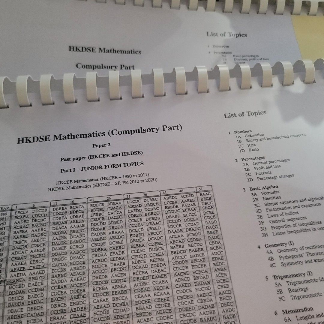 Dse math past paper by topic carousell