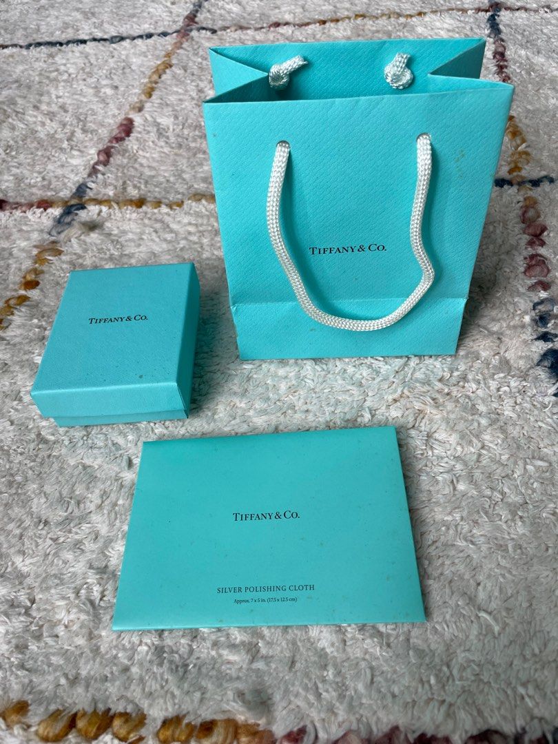 Empty boxes three, one silver polishing cloth and one carry bag, Luxury