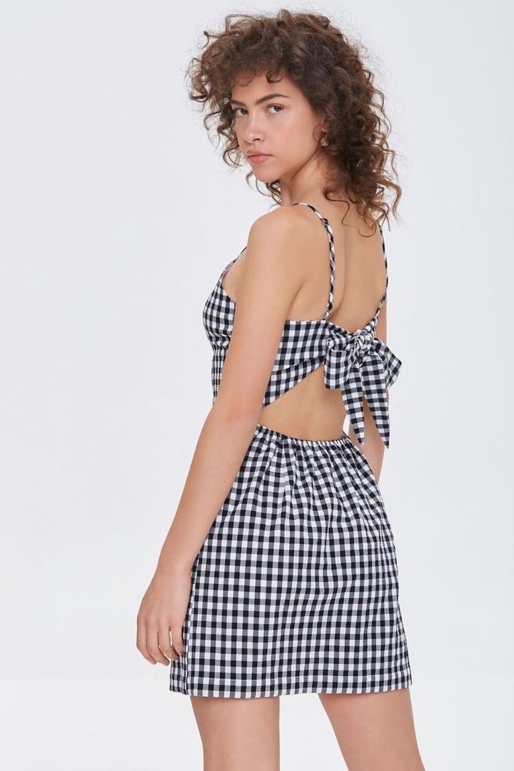 Forever 21 Tie Back Gingham Dress Women s Fashion Dresses Sets