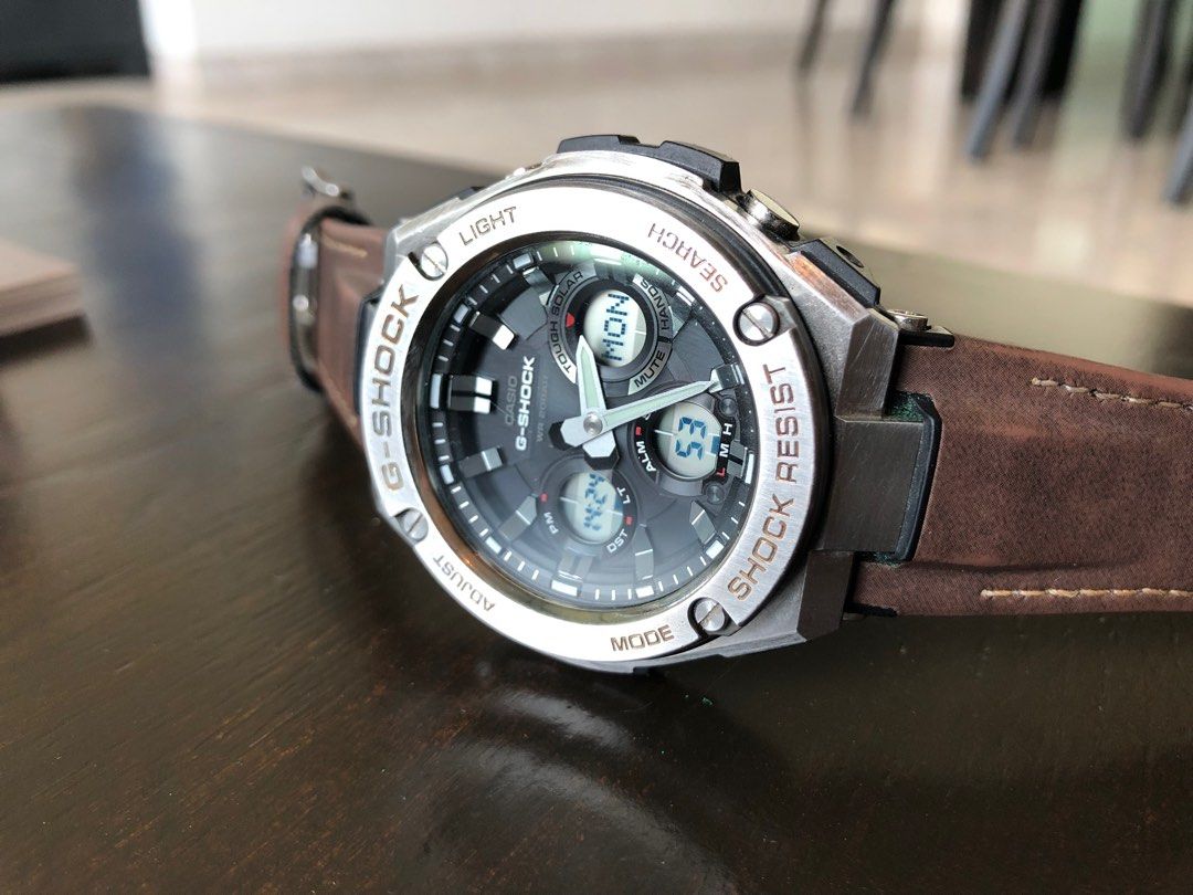 G shock steel leather shop