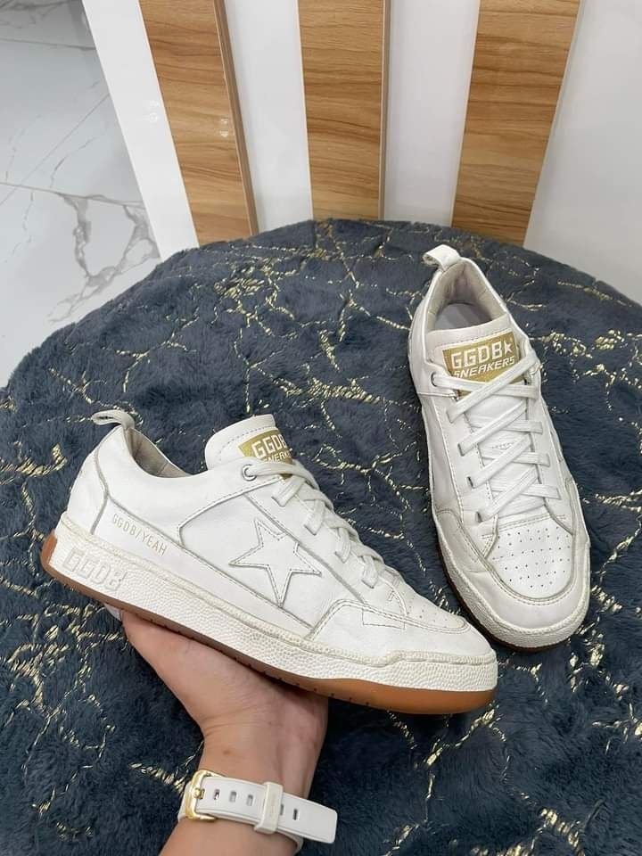 Golden Goose Yeah Leather Optical White Women Size 38, Luxury, Sneakers u0026  Footwear on Carousell
