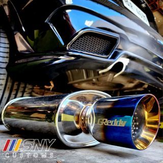 Greddy Titanium Tip muffler chambered hks and free flow also available