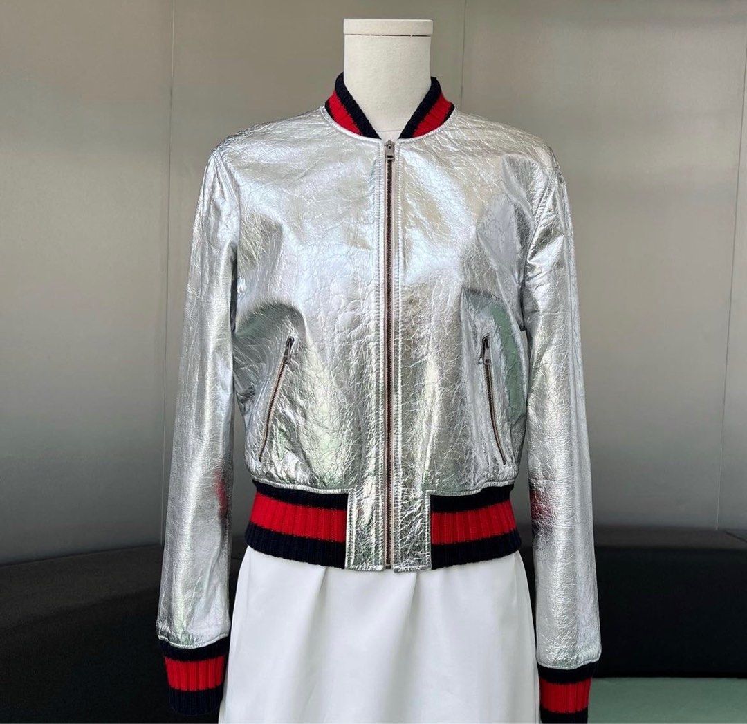 Gucci silver discount jacket