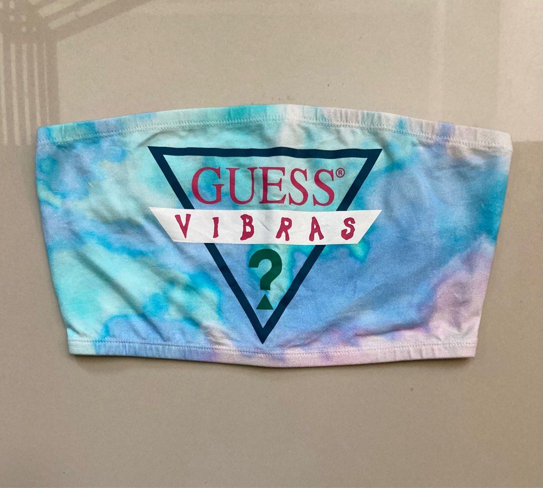 Guess x J Balvin Vibras Bandeau top tie dye Women s Fashion Tops