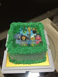 Halal edible image Birthday Cake ( Zoo Theme)