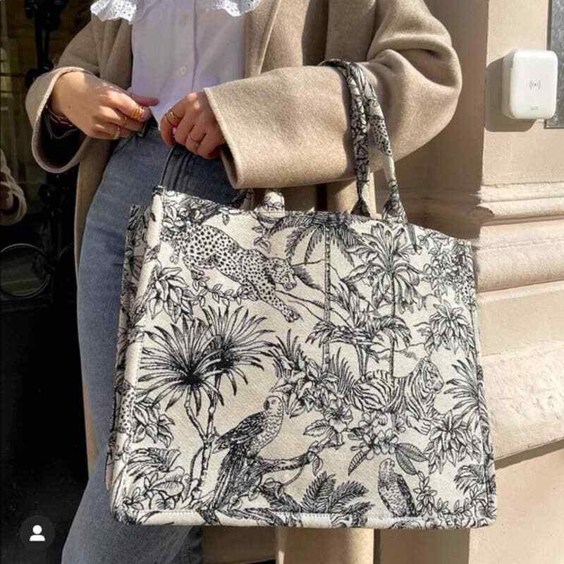 H M Jacquard Weave Bag Women s Fashion Bags Wallets Tote Bags on Carousell