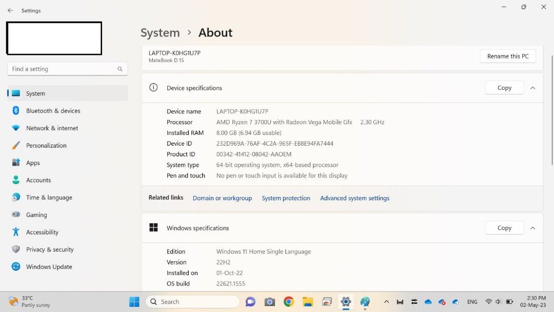 Huawei Matebook D15 R7, Computers & Tech, Laptops & Notebooks on Carousell