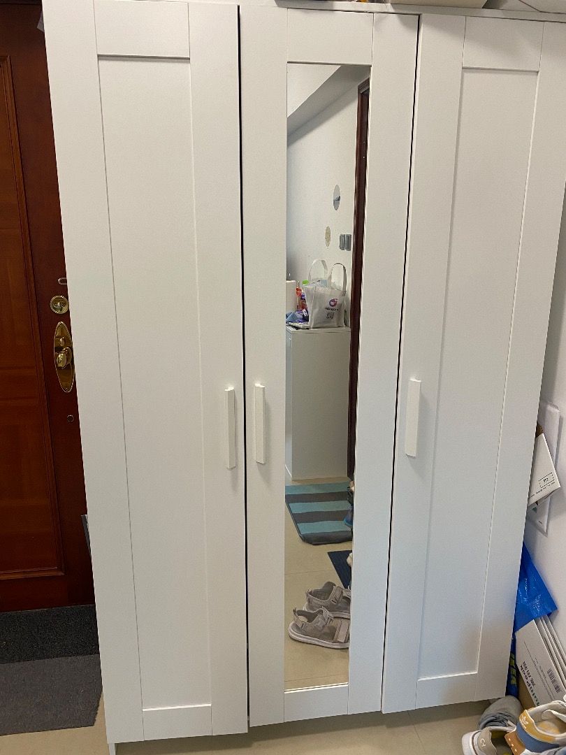 Ikea Brimnes 3 door 傢俬＆家居, 傢俬, 書櫃、櫃子及架 Carousell