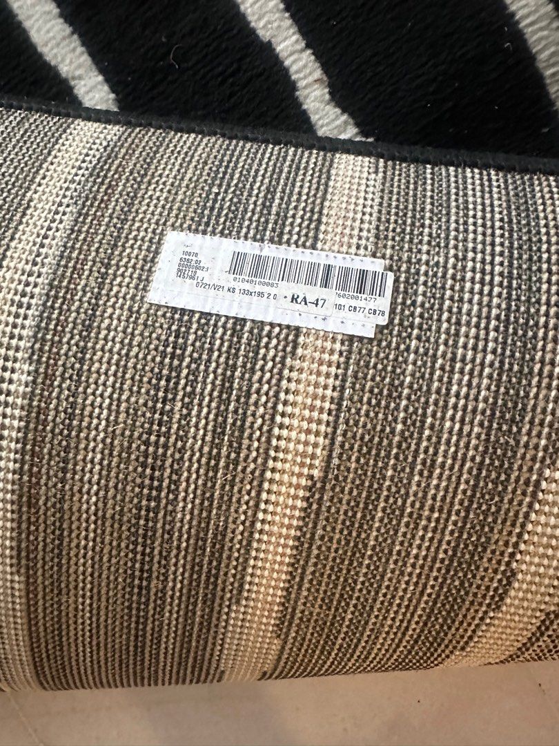 ikea carpet gorlose black and white stripes, Furniture & Home Living