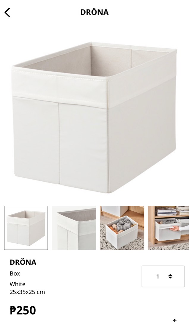 Ikea Drona Storage Box 2pcs on Carousell