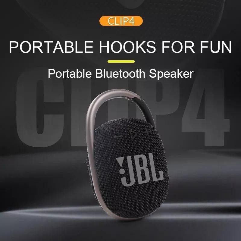  JBL Clip 4 - Portable Mini Bluetooth Speaker, Big Audio and  Punchy bass, Integrated Carabiner, IP67 Waterproof and dustproof, 10 Hours  of Playtime (Renewed) : Electronics