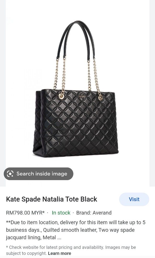 Kate spade natalia tote black discount