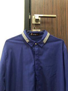 Kemeja Formal Biru Besar
