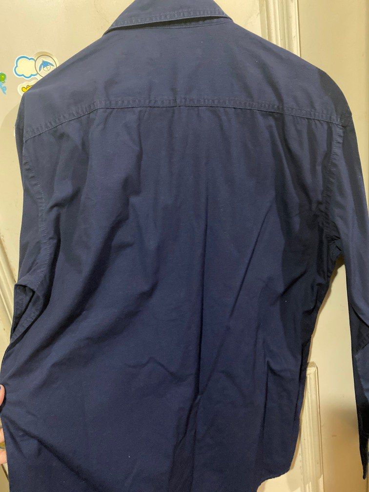 Kemeja kerja / kemeja pria merk executive size L Navy gelap / kemeja