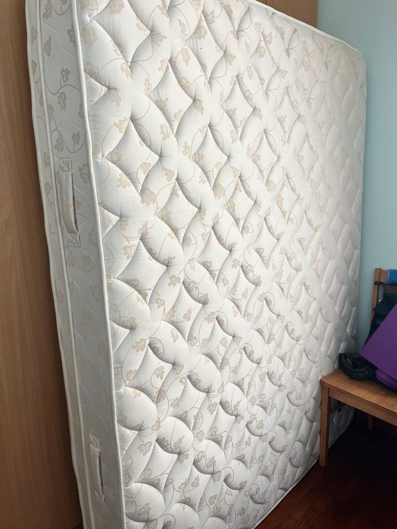 King Koil Queen Bed frame and King Koil Mattress, Furniture & Home