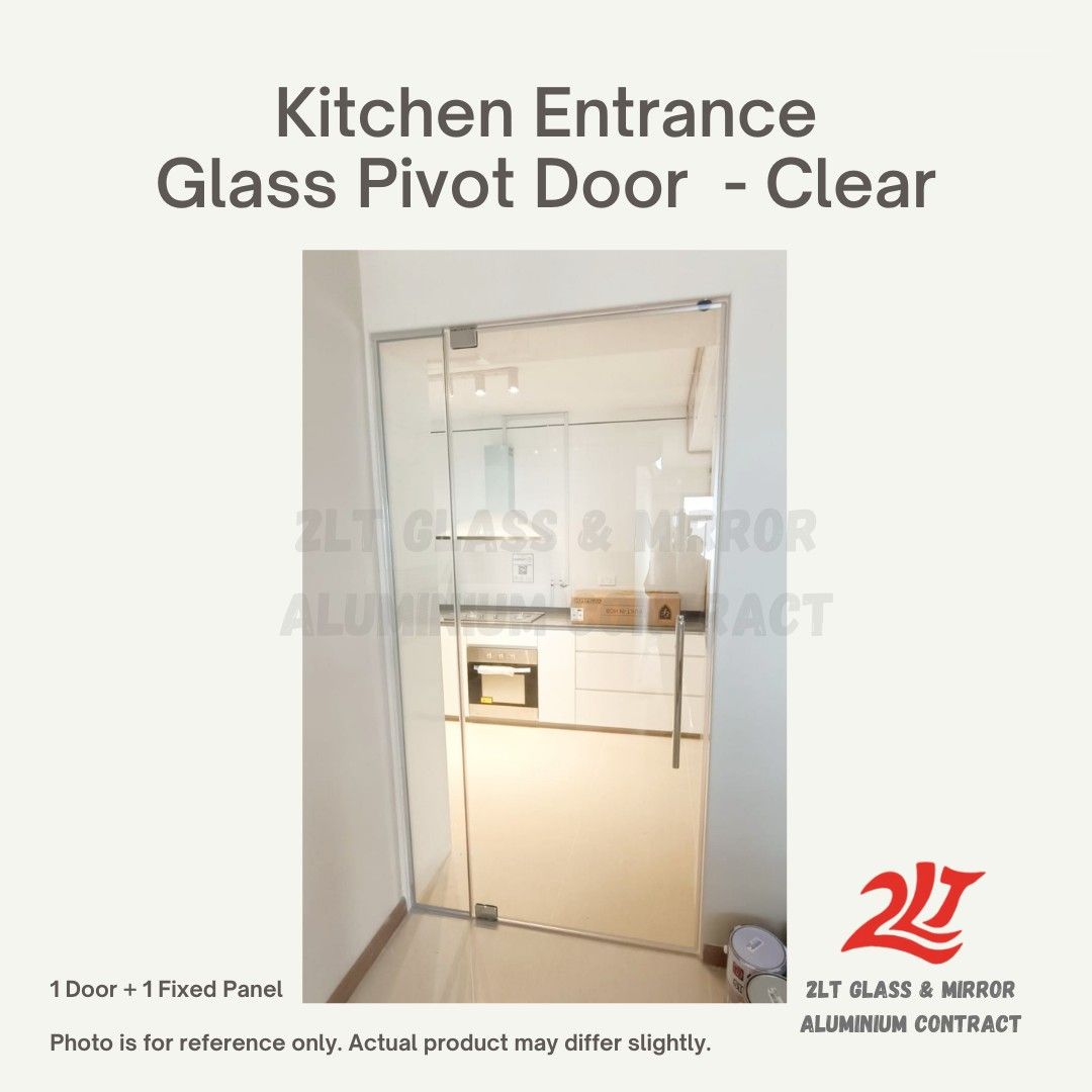 Kitchen Entrance Pivot Swing Door Clear, Furniture & Home Living