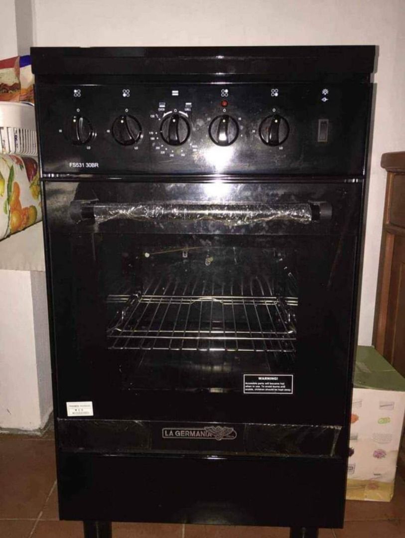 La Germania Gas Range Oven FS531 30B (Category: Ovens & Toasters) located in Kalibo. Submitted by m76411 (Listing ID 1230266007, Image 1). Description: NEGOTIABLE - DM YOUR PRICE La Germania Gas Range Oven Condition: Slightly Used Original Price: 33,800 Selling Price: 19,000 Color: Black Model: FS531 30B Includes: - 1 LARGE AND 2 MEDIUM GAS TOP BURNERS WITH AUTOMATIC PIEZO IGNITION - 1-145 MM HOTPLATE WITH PILOT LIGHT INDICATOR - ELECTRIC STOVE -