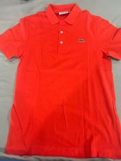 Lacoste Polo Shirt Red/Orange size 3 small