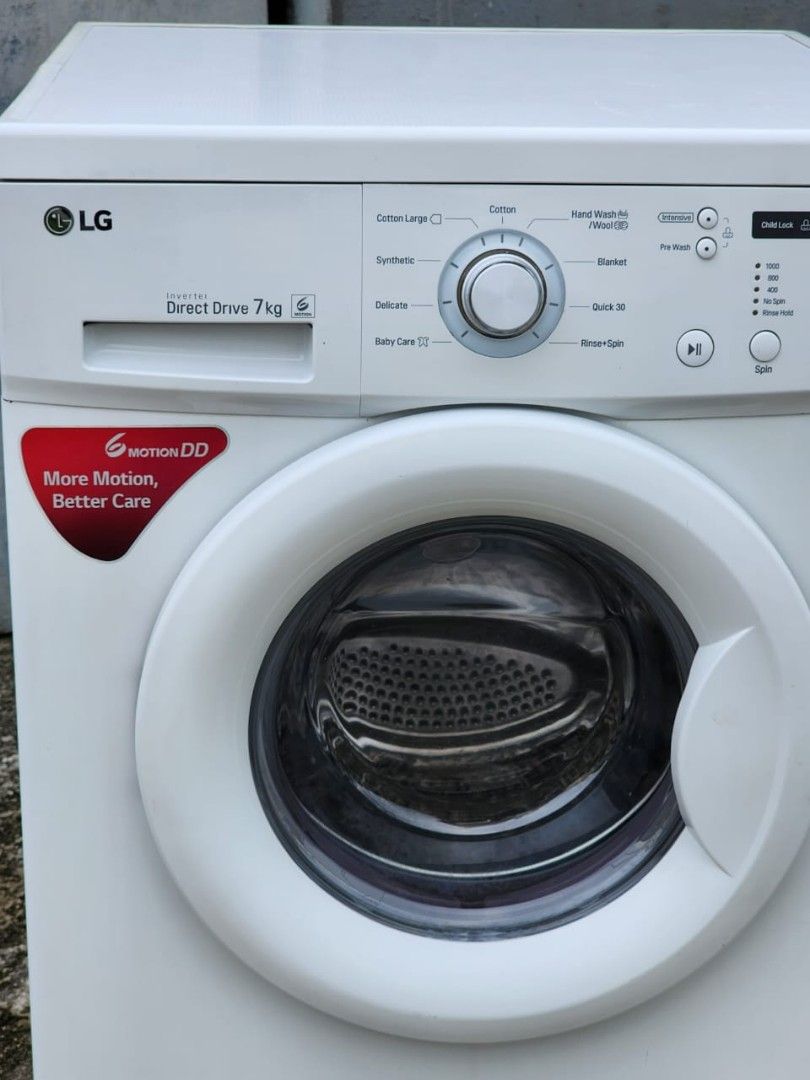 LG inverter direct drive front load washing machine 7 kg, TV & Home ...