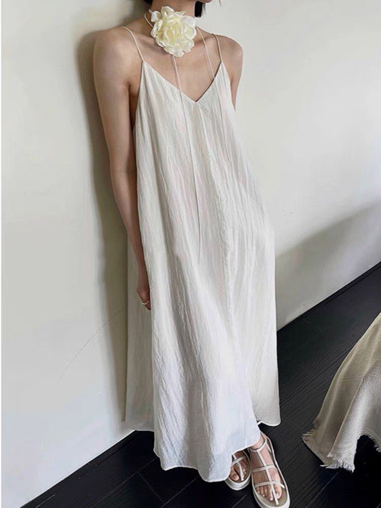 Little white dress maxi Women s Fashion Dresses Sets Dresses
