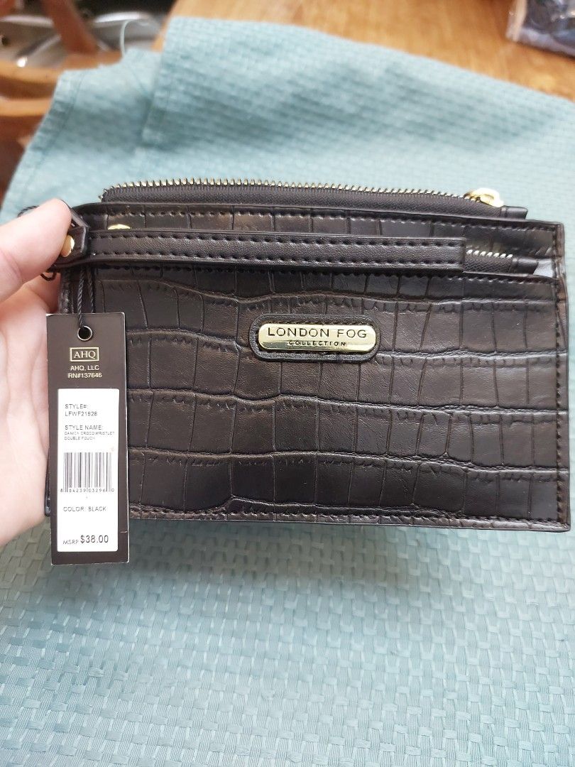 London fog leather wristlet Women s Fashion Bags Wallets