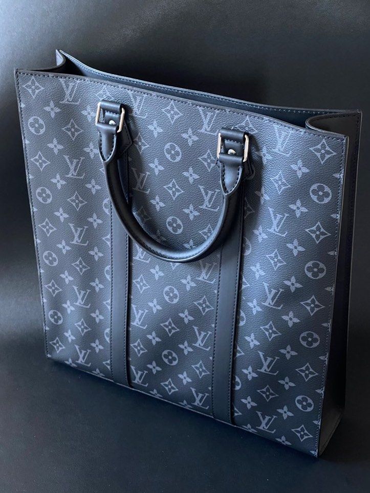Louis Vuitton Sac Plat Bag - Monogram Eclipse Black, Luxury, Bags & Wallets  on Carousell