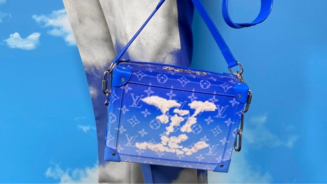 Louis Vuitton Virgil Abloh Blue Monogram Cloud Coated Canvas Soft