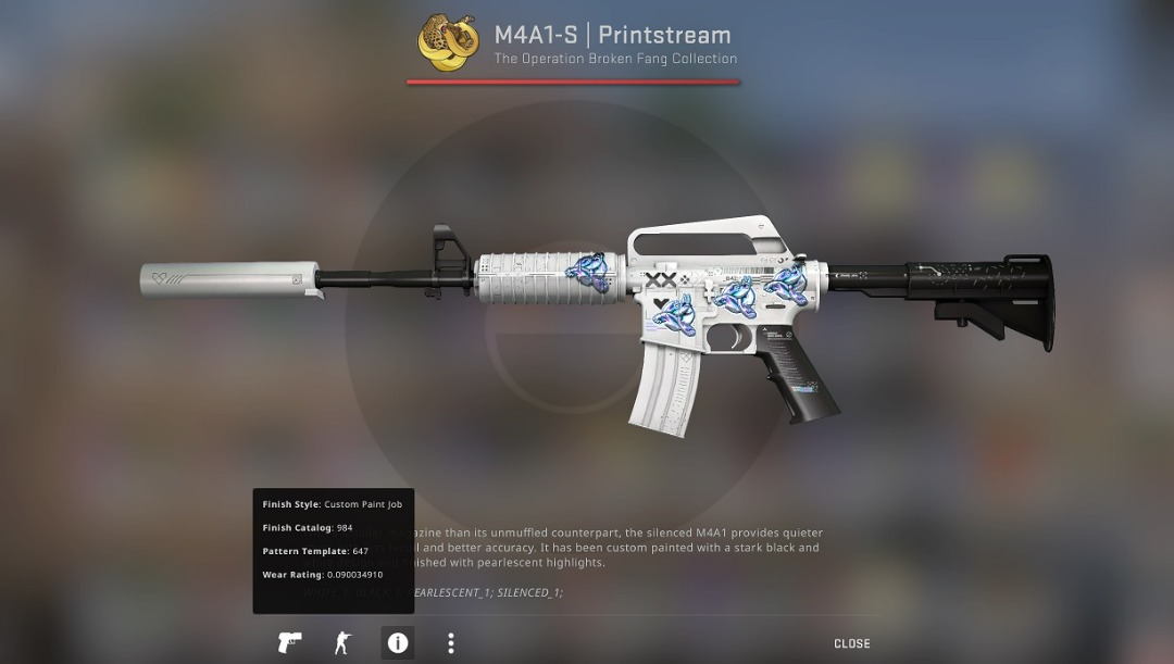 M4A1S PrintStream CSGO SKINS KNIVES (MW), Video Gaming, Gaming