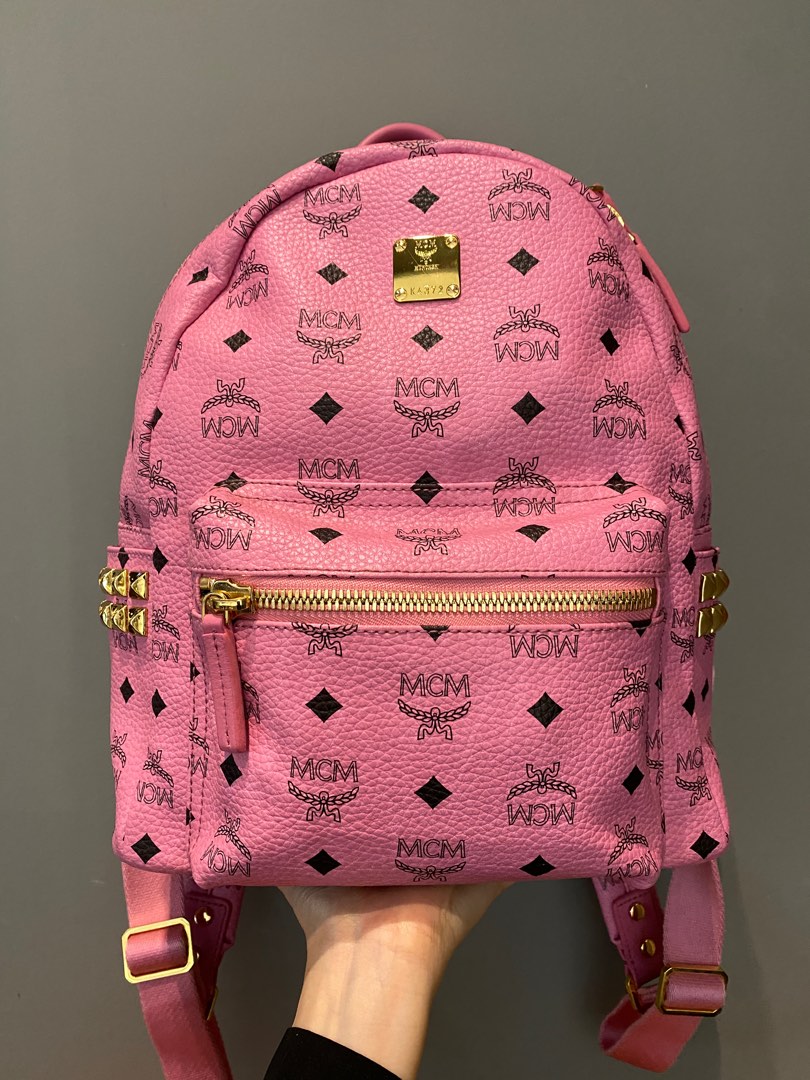 Pink mcm clearance mini backpack