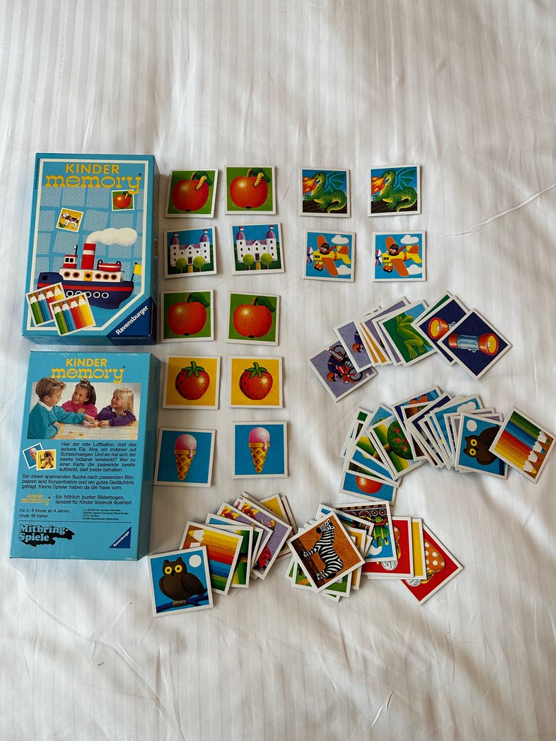 Memory matching cards game for kids (Ravensburger), Hobbies & Toys
