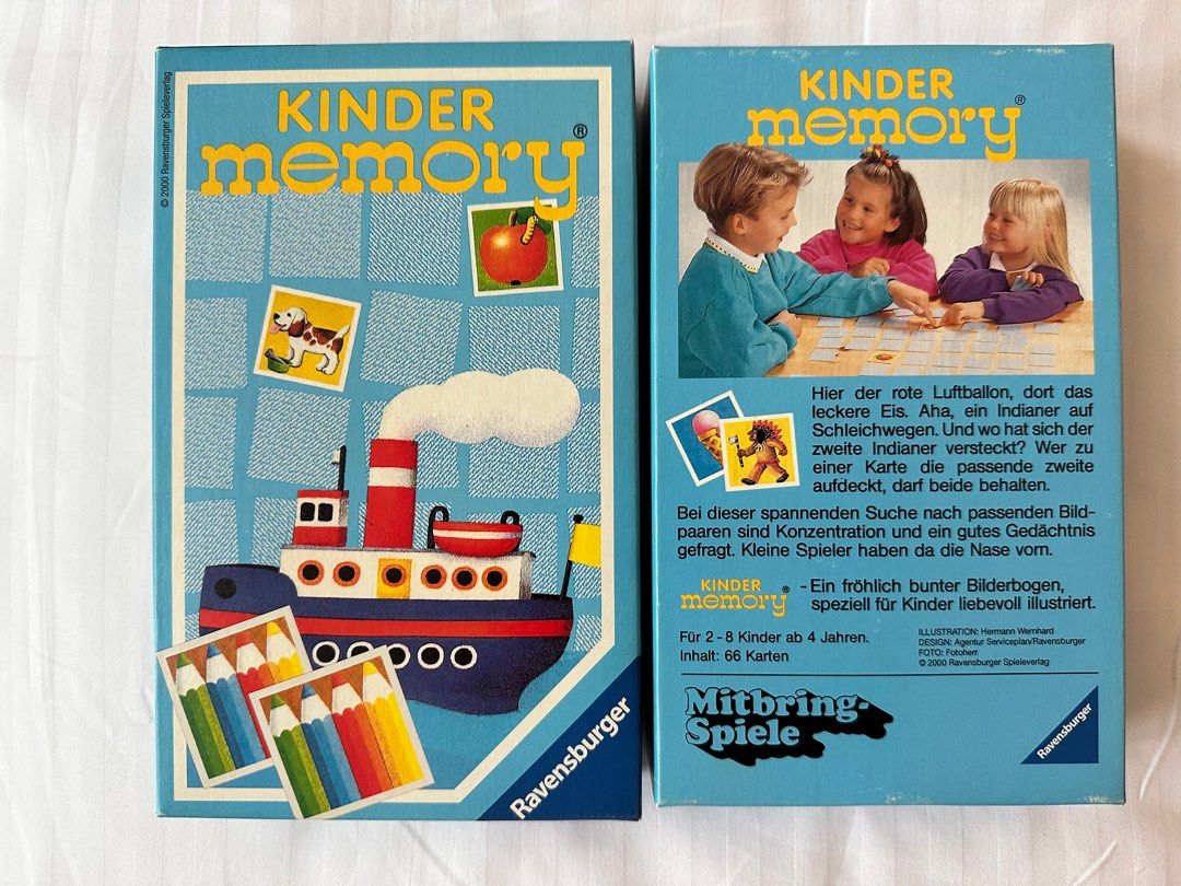 Memory matching cards game for kids ravensburger hobbies toys