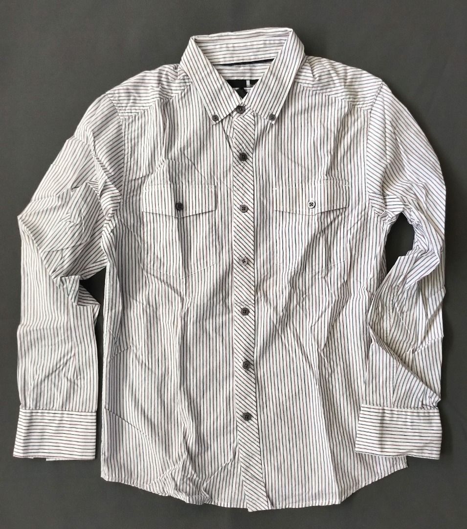 MEN'S Memo Long sleeves Pin Stripes (Category: Formal Shirts) located in Paranaque City. Submitted by japs202 (Listing ID 1230232784, Image 1). Description: For Sale Only. No meet-ups. P250 plus add for Grab, Lalamove, or GogoXpress - for next day/provincial Size S slim fit. Check photos for guide measurements. -- Stored in cabinet for a few years now. Hindi na kasya. -- For list of other Men's clothes, go to my profile's search box and type "men