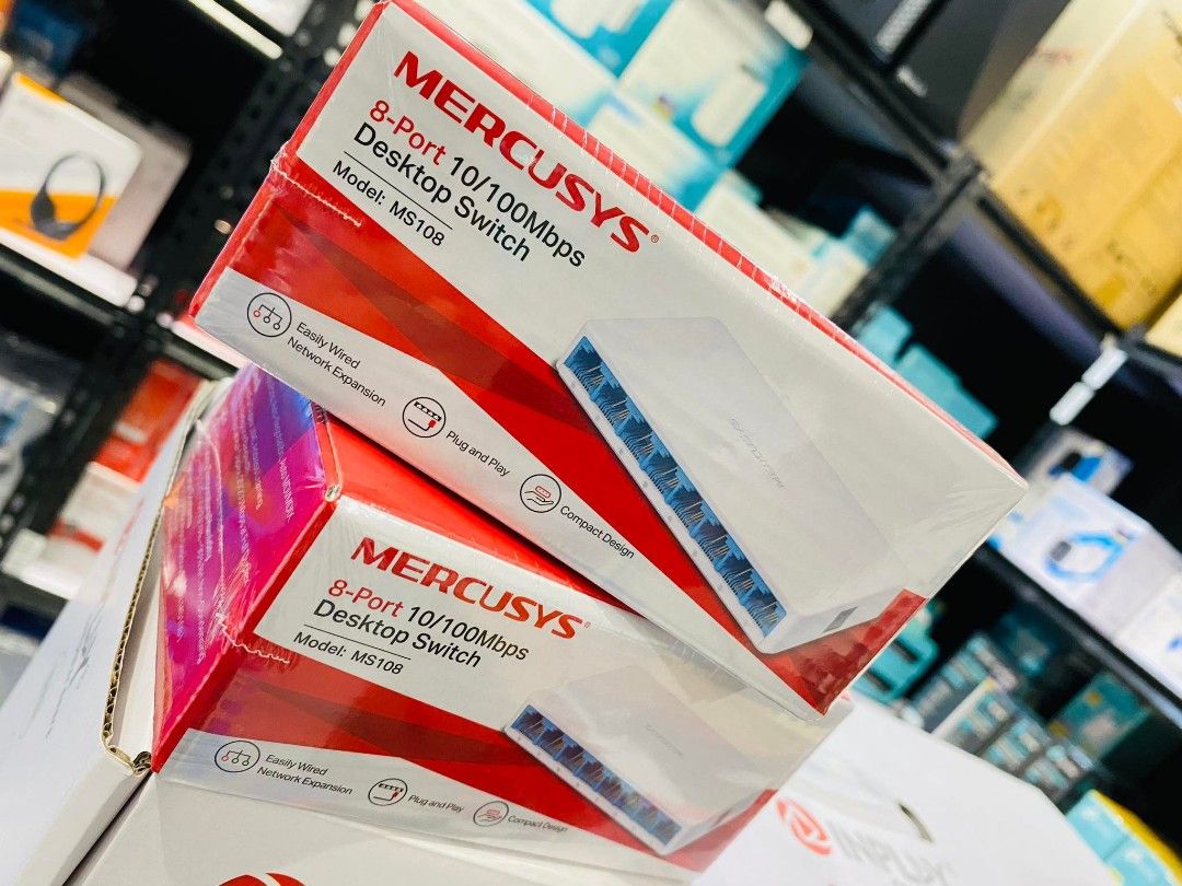 💯Mercusys MS108 8-Port 10/100Mbps Desktop Switch Network Switch Hub (Category: Networking) located in Makati City. Submitted by techubstoreandaccessories (Listing ID 1230228062, Image 2). Description: Mercusys MS108 8-Port 10/100Mbps Desktop Switch Network Switch Hub Onhand ready to ship‼️‼️ ✅BRANDNEW ORIGINAL & SEALED ✅ACTUAL PICTURE POSTED ✅ACCEPT WALK IN/PICK UP CLIENT (Mon-Fri 8am-7pm)( Saturday10am-4pm) 📍Location: Evangelista St. Makati Ci